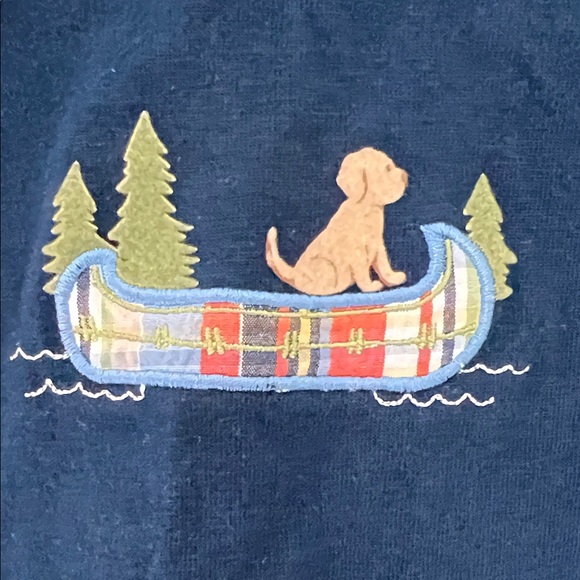 Little Me Baby Navy with Dog in Canoe Graphic Tee Style# 84803LK/LKI Size 6M - Picture 13 of 14